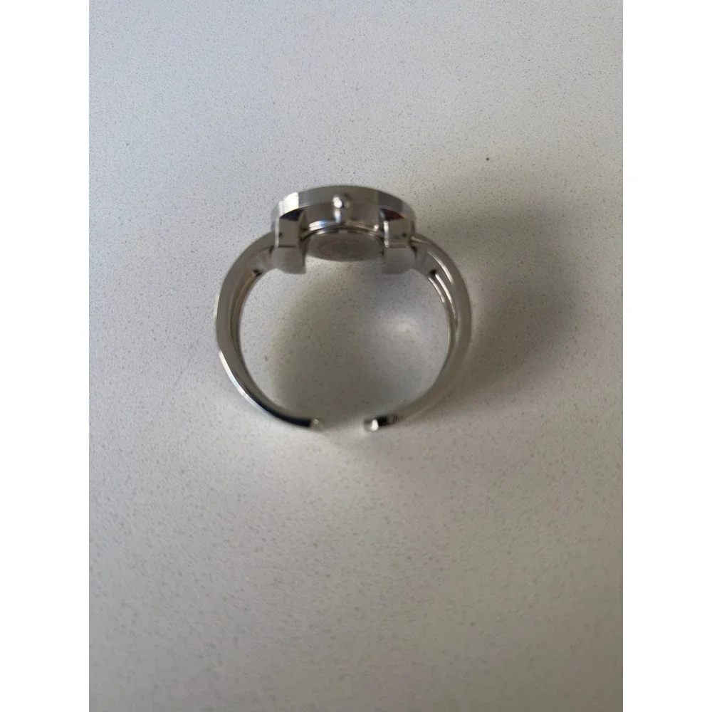 Georgia Bulldogs NCAA Logo Silver Tone Adjustable Ring Watch Red Black G Logo
